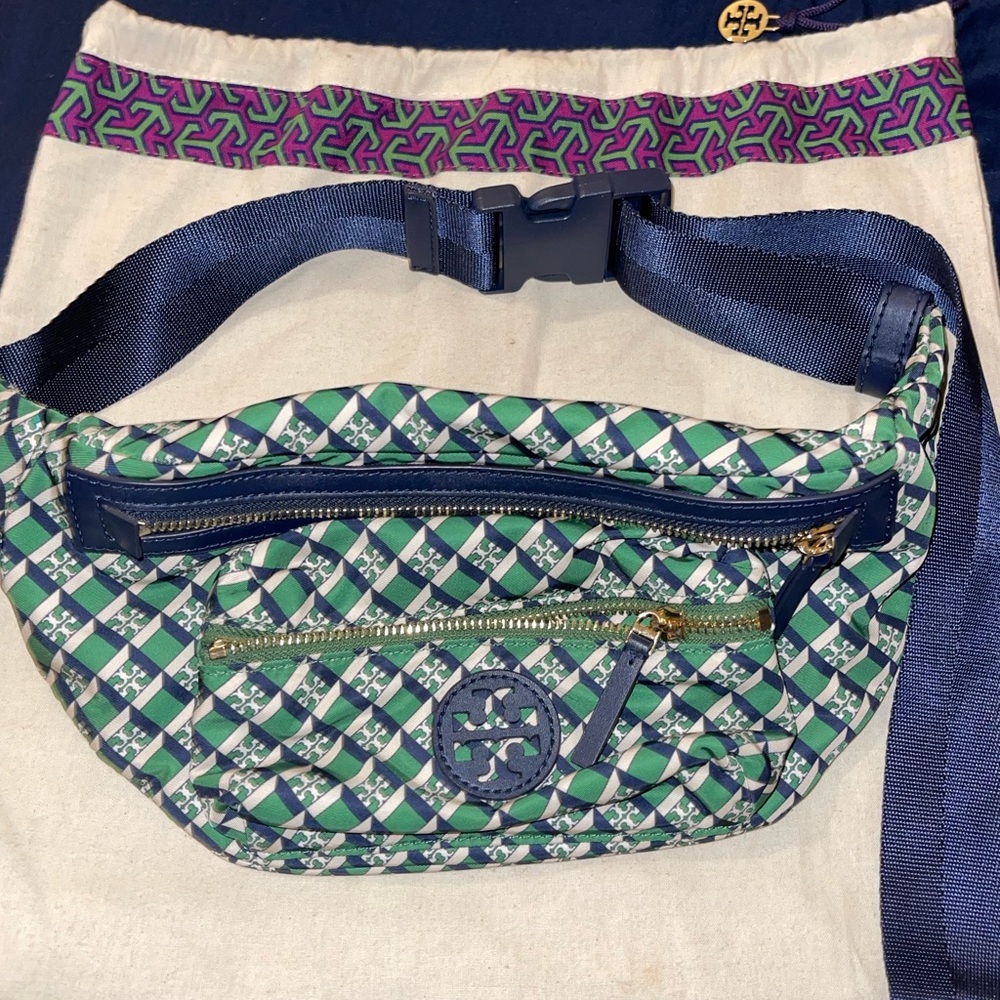 Tory Burch Nylon Geo Logo Belt Bag